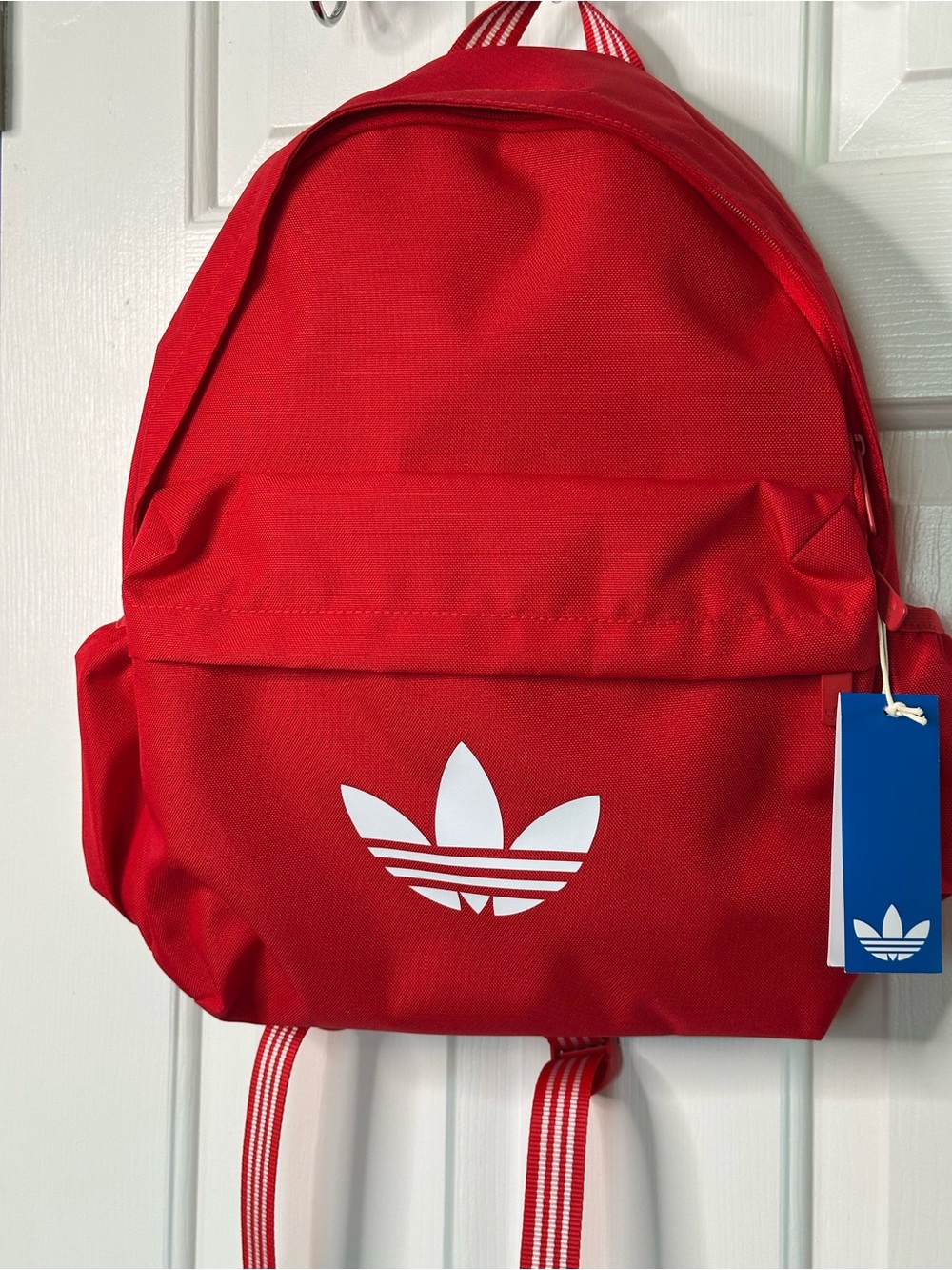 adidas Red Backpack with White Trefoil Logo - Picture 2 of 7